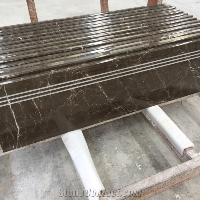 Poilished Brown Saint Laurent Marble for Staircase