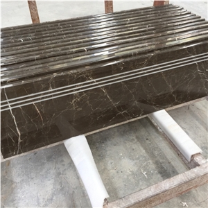 Poilished Brown Saint Laurent Marble for Staircase