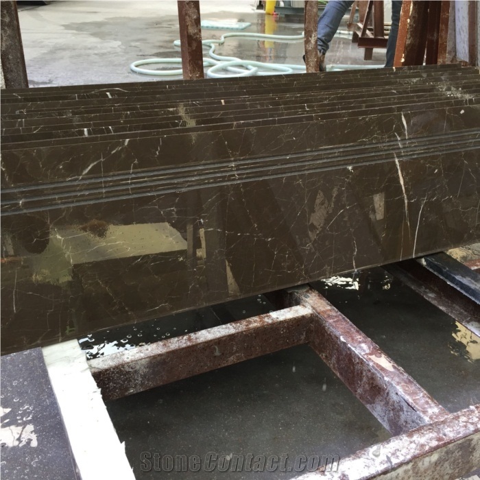Poilished Brown Saint Laurent Marble for Staircase