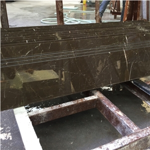 Poilished Brown Saint Laurent Marble for Staircase
