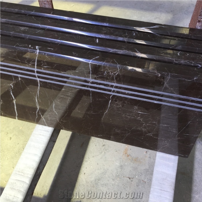 Poilished Brown Saint Laurent Marble for Staircase