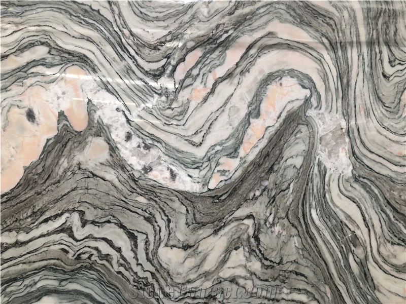 Polished Black Dune Marble Slabs