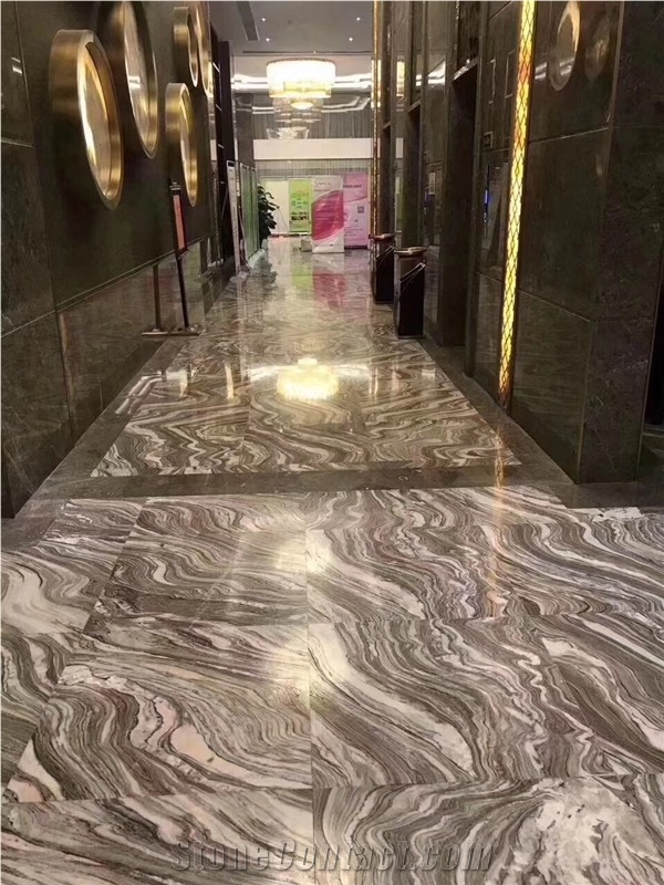 Polished Black Dune Marble Slabs