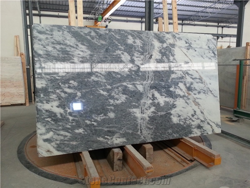 Polished Black Sparrow Marble Slabs