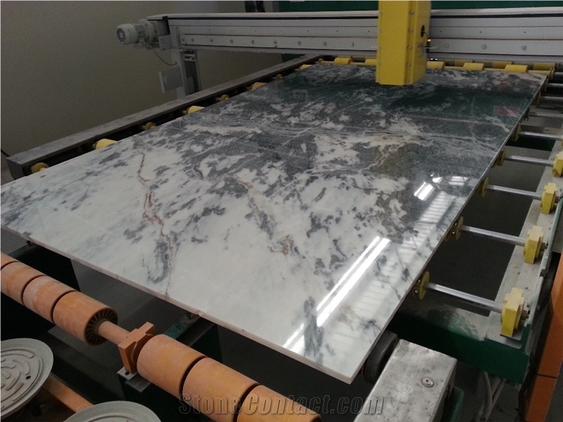 Polished Black Sparrow Marble Slabs