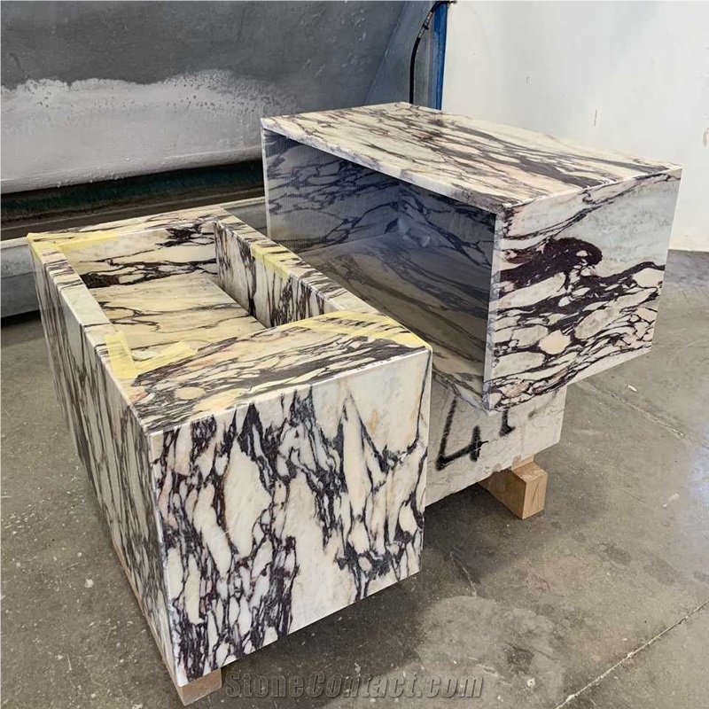 Polished Breccia Vagli Violetta Marble for Tables