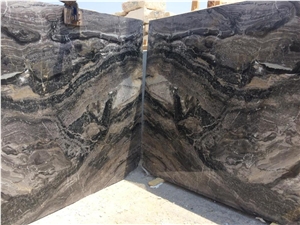 Polished Iride Nero E Grigio Slabs