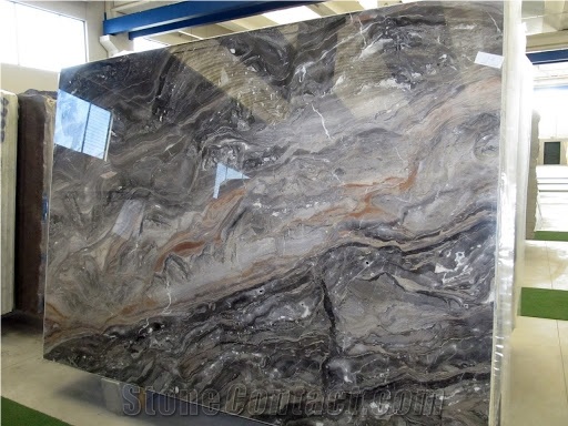 Polished Iride Nero E Grigio Slabs