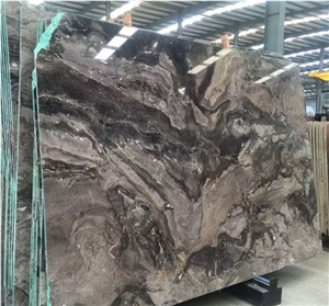 Polished Iride Nero Marble Slabs