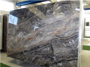 Polished Iride Nero Marble Slabs
