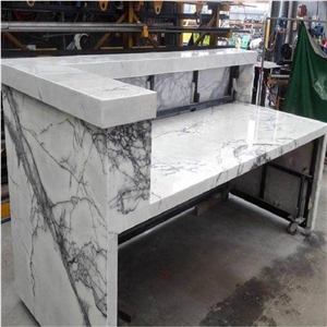 Polished Vigaria White Marble Countertop