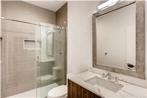 Prefabricated Kitchen White Quartz Countertops