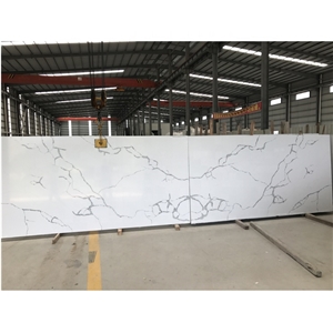 Prefabricated Kitchen White Quartz Countertops