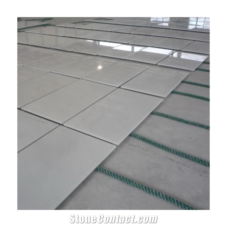 Pure White Jade Marble Cut to Size Tiles for Floor