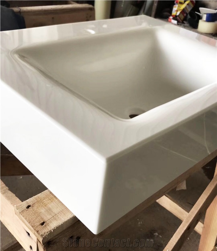 Pure White Nano Crystallized Glass Countertops