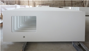 Pure White Quartz Kitchen Countertops for Projects