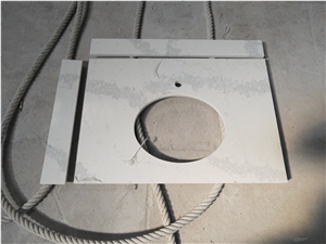 Vietnam Quartz Stone Bath Countertop for Hotel Projects