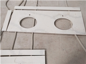 Vietnam Quartz Stone Bath Countertop for Hotel Projects