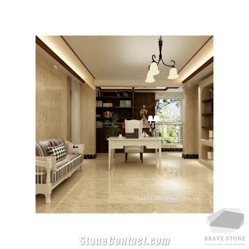 Amasya Beige Marble Flooring, Pillar and Railing