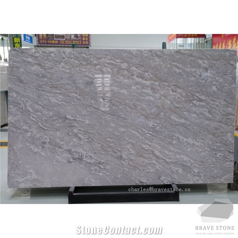 Cheap New Ionia Grey Marble Slabs Tiles for Vanity