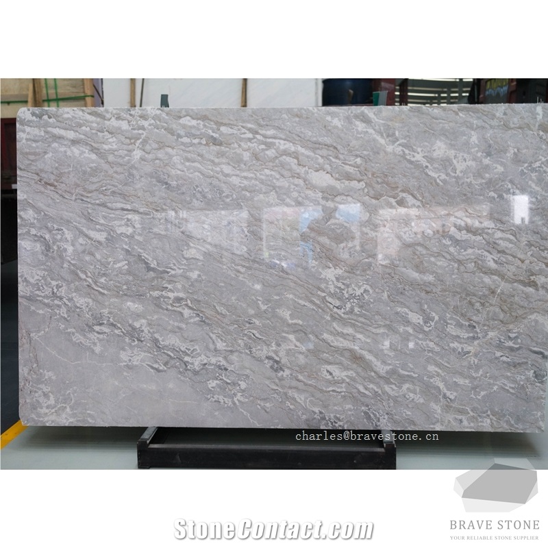Cheap New Ionia Grey Marble Slabs Tiles for Vanity