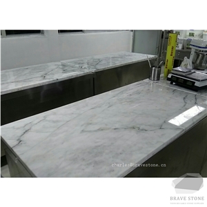 China White Jade Marble Countertop Bar Top