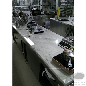 China White Jade Marble Countertop Bar Top