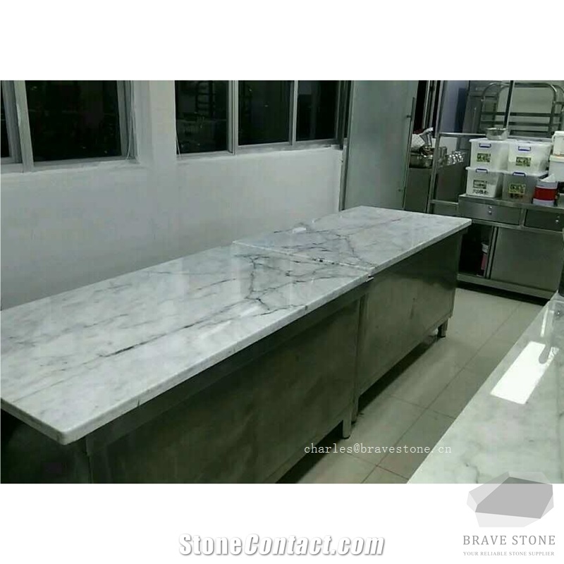 China White Jade Marble Countertop Bar Top