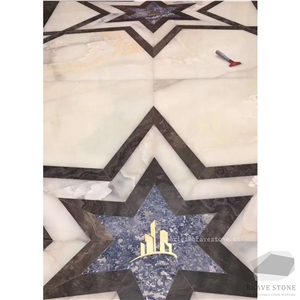 Coffe Obama Wood Grain Marble Medallions