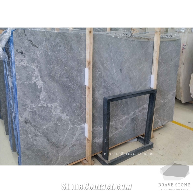 Hermes Grey Marble Slabs Tiles