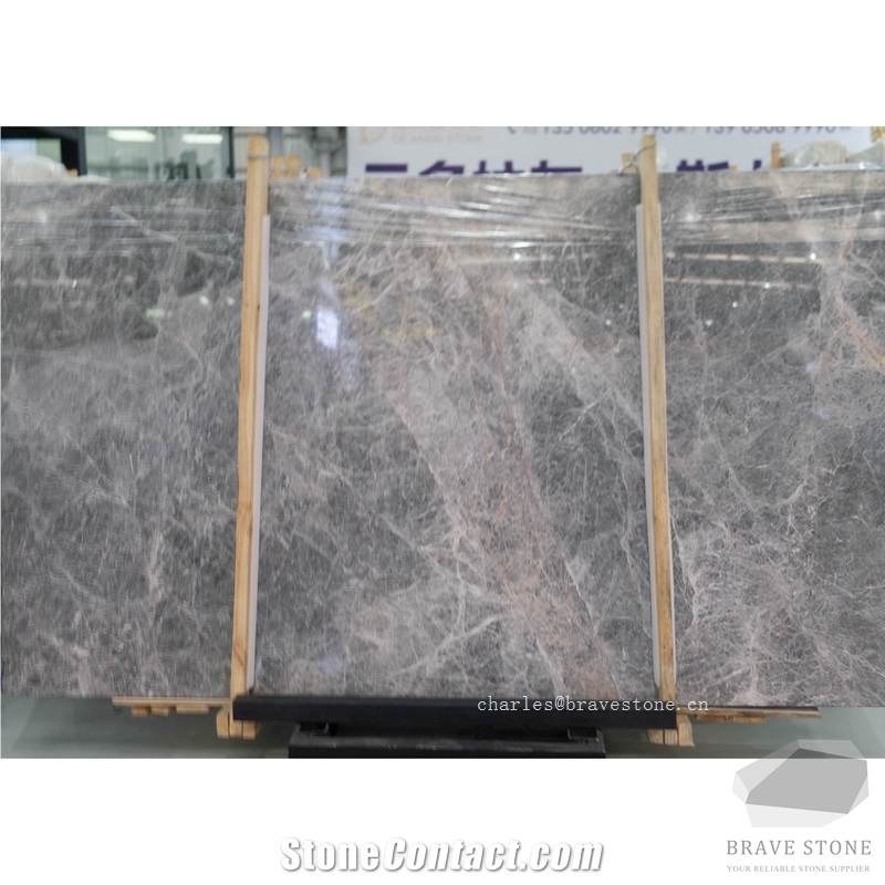 Hermes Grey Marble Slabs Tiles