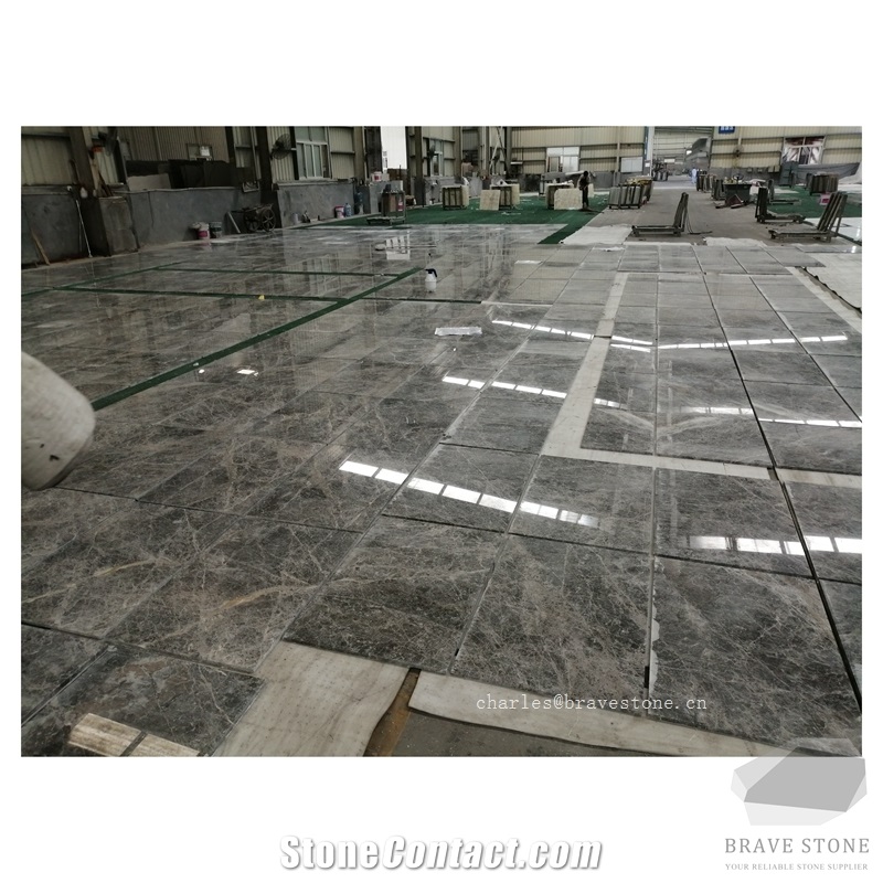 Hermes Grey Marble Slabs Tiles