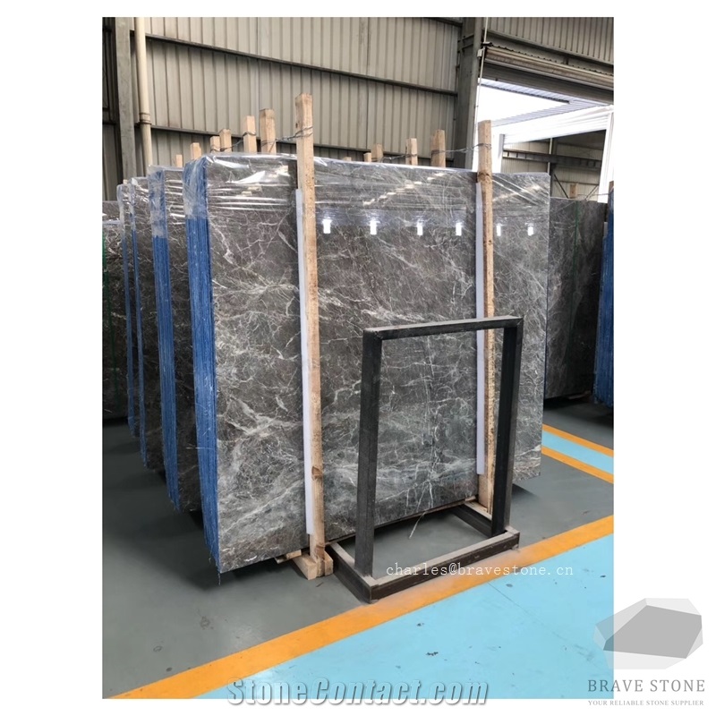 Hermes Grey Marble Slabs Tiles