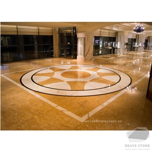Italia Calacatta Marble Medallion Foor Decoration
