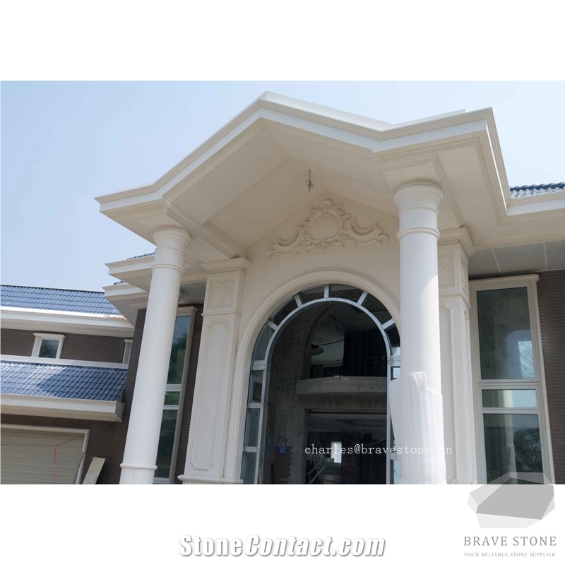Sandy White Limestone Column