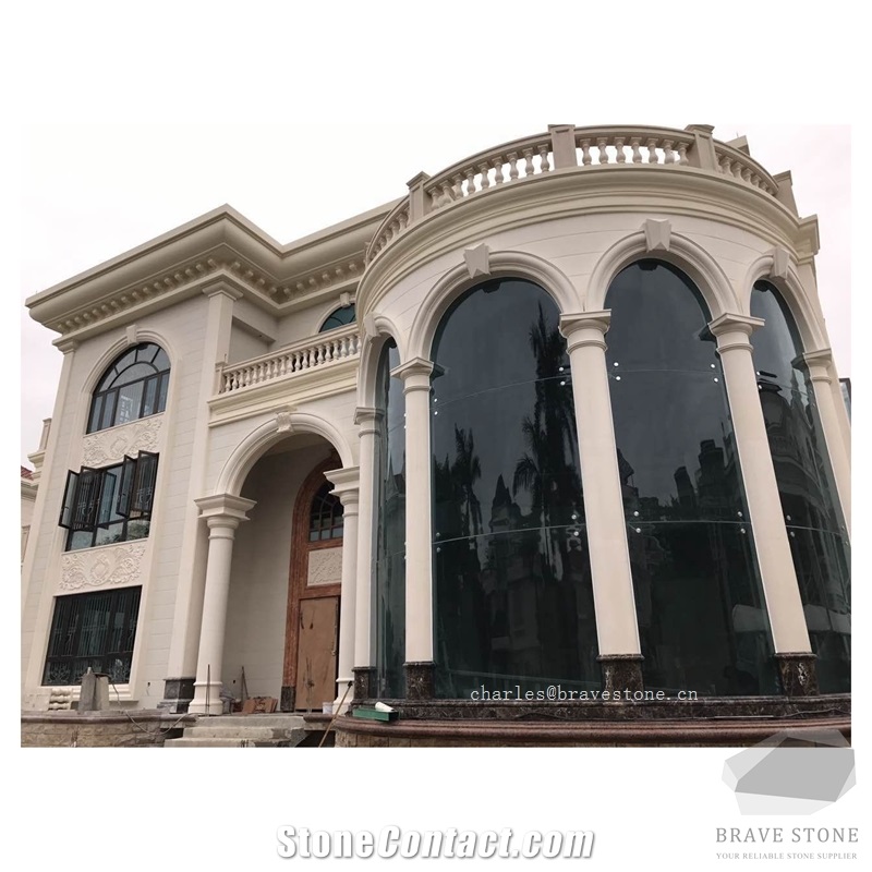 Sandy White Limestone Column