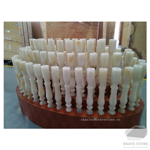 Snow White Onyx Railing Baluster Handrail