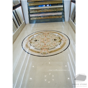 Waterjet Marble Medallion for Villa Marble Project