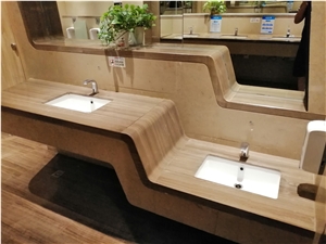 White Wood Grain Marble Countertops