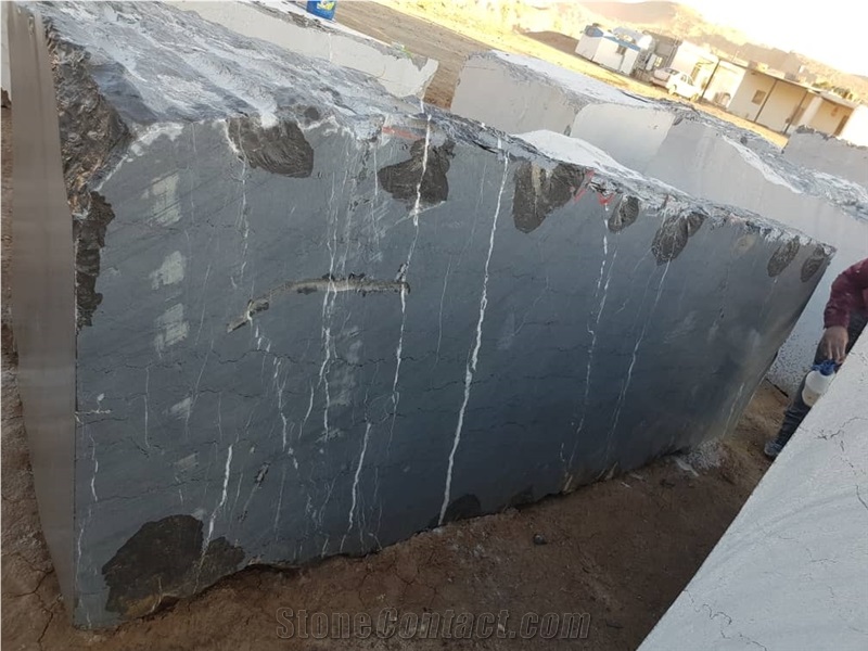 Pietra Gray Marble Block, Iran Grey Marble