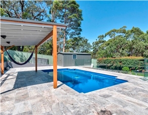 Silver Travertine Pool Coping,Pool Deck Pavers Silver Travertine Pool Coping,Pool Deck Pavers