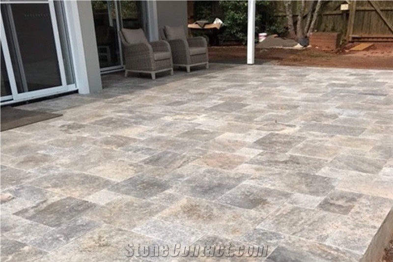 Silver Travertine Pool Coping,Pool Deck Pavers