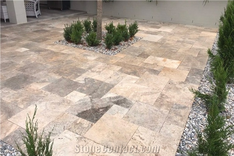 Silver Travertine Pool Coping,Pool Deck Pavers