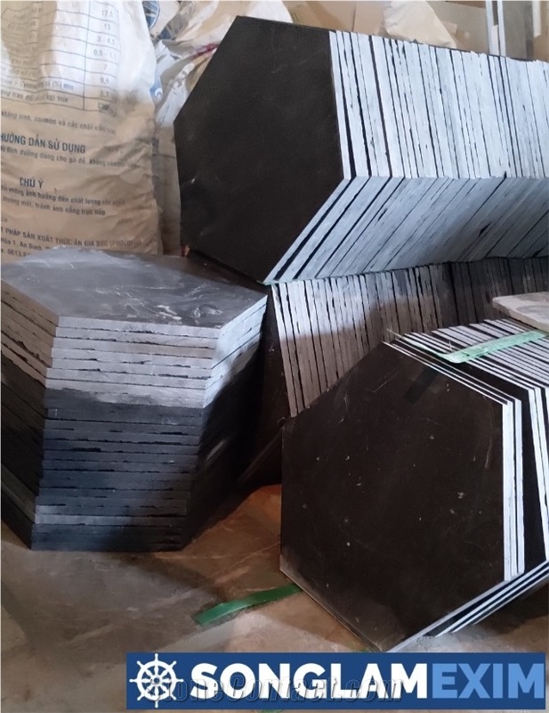 Honed Hexagon Bluestone Tile