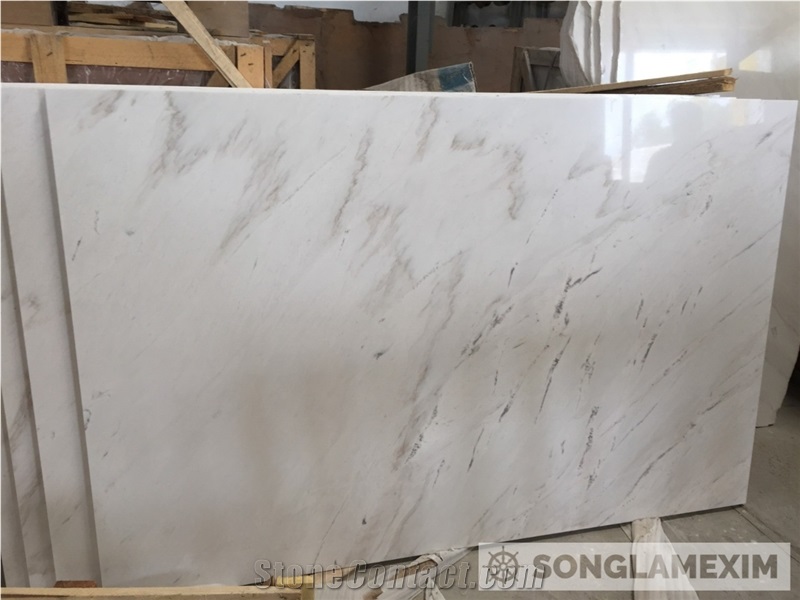 Polished Milky White Marble Slab