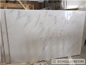 Polished Milky White Marble Slab