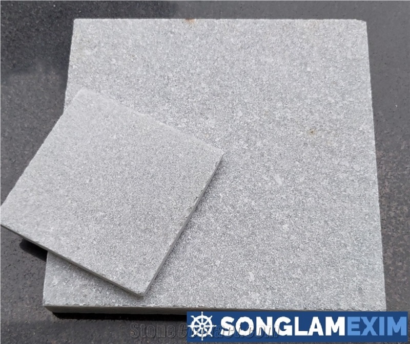 Sandblasted Light Grey Marble Tile