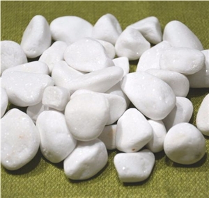 White Premium Marble Pebbles/ Blanco Sivec