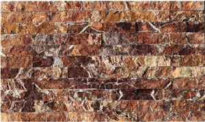 Brown Tra-Onyx Split Face Natural Stone