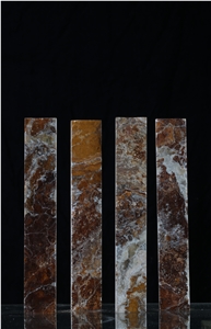 Brown Tra-Onyx Split Face Natural Stone